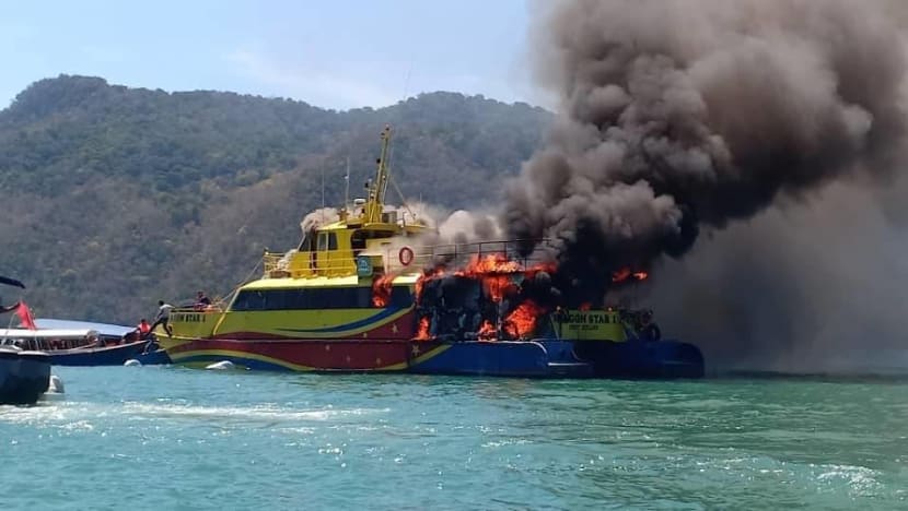 Fire breaks out on Langkawi ferry; 52 passengers on board Fire breaks out on Langkawi ferry; 52 passengers on board