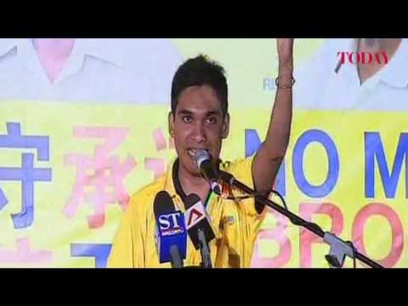 Prabu Ramachandran speaks at the Reform Party rally, Punggol East by-election, Jan 24, 2013