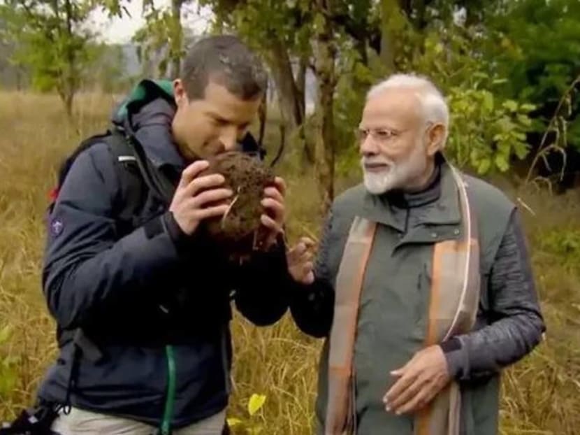 Bear Grylls teams up with Indian PM Narendra Modi for Man Vs Wild episode Bear Grylls teams up with Indian PM Narendra Modi for Man Vs Wild episode