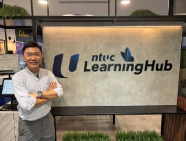 Attending courses on data analytics, data visualisation and Python programming boosted his confidence and gave him an edge over other job applicants, said Mr Ng Zhi Hao Matchy. Photos: NTUC LearningHub 