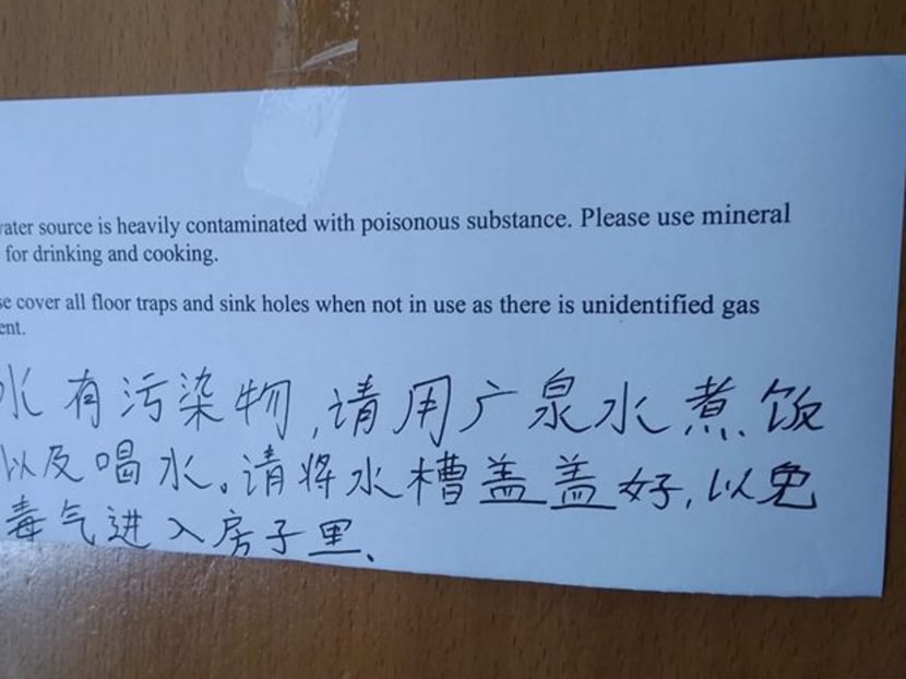 A photo of the notice that was posted on the doors of units at Blk 406B Fernvale Road. Photo: Social Media