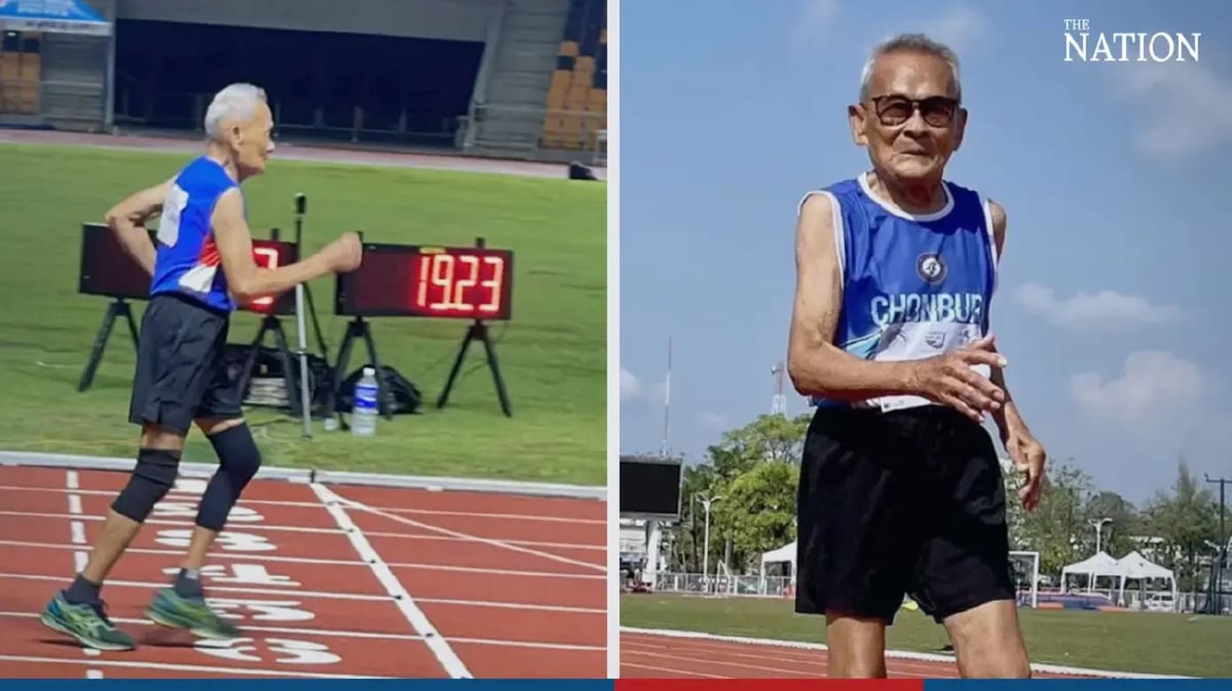 宝刀未老！泰国104岁人瑞百米赛跑出32.92秒