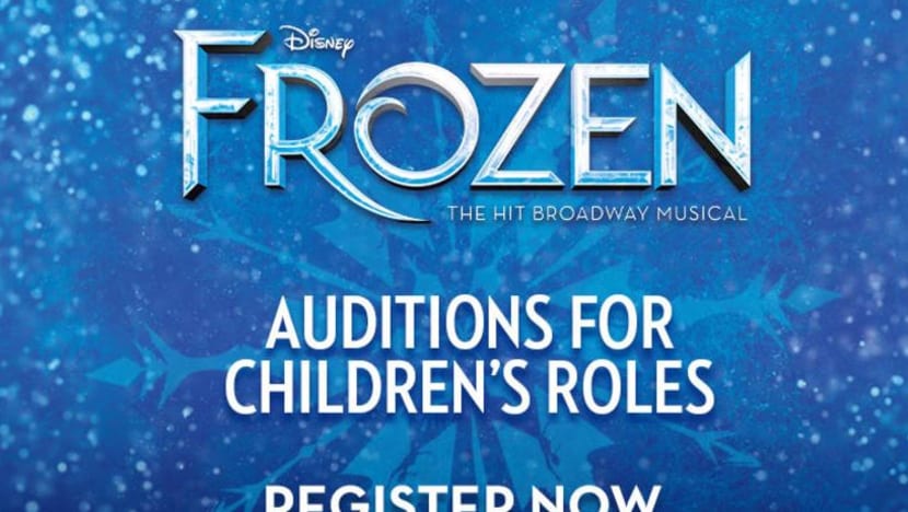 Uji bakat bagi watak kanak-kanak muzikal Frozen Disney diadakan di S'pura