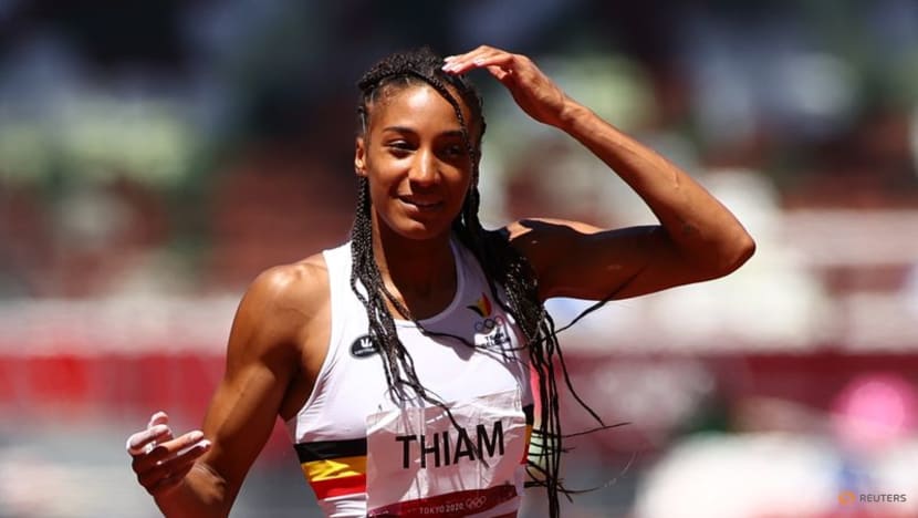Olympics-Athletics-Thiam takes heptathlon lead heading into finale