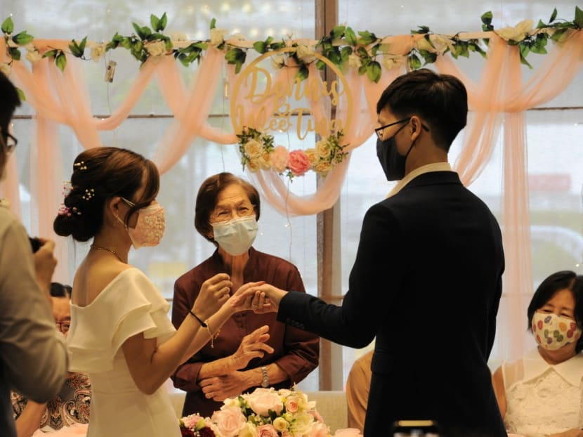 Mr Dennis Ng, 34, booked a hall at Eaglewings Cinematics for his wedding in July last year. Mr Dennis Ng, 34, booked a hall at Eaglewings Cinematics for his wedding in July last year.