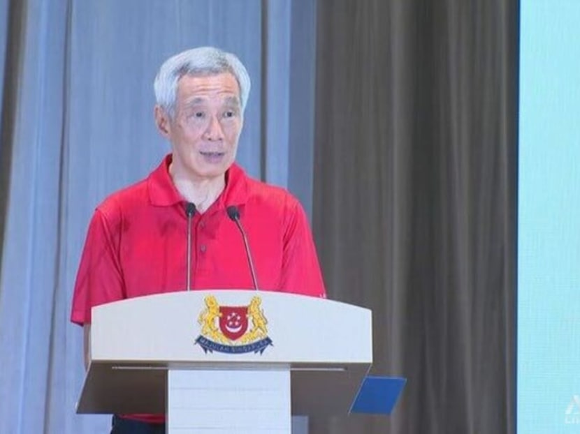 Prime Minister Lee Hsien Loong speaking at the opening of the Rivervale Community Club in Sengkang East on July 30, 2022.