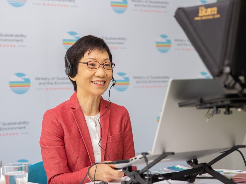 Ms Grace Fu, Minister for Sustainability and the Environment, speaking at an online dialogue on Aug 12, 2020.
