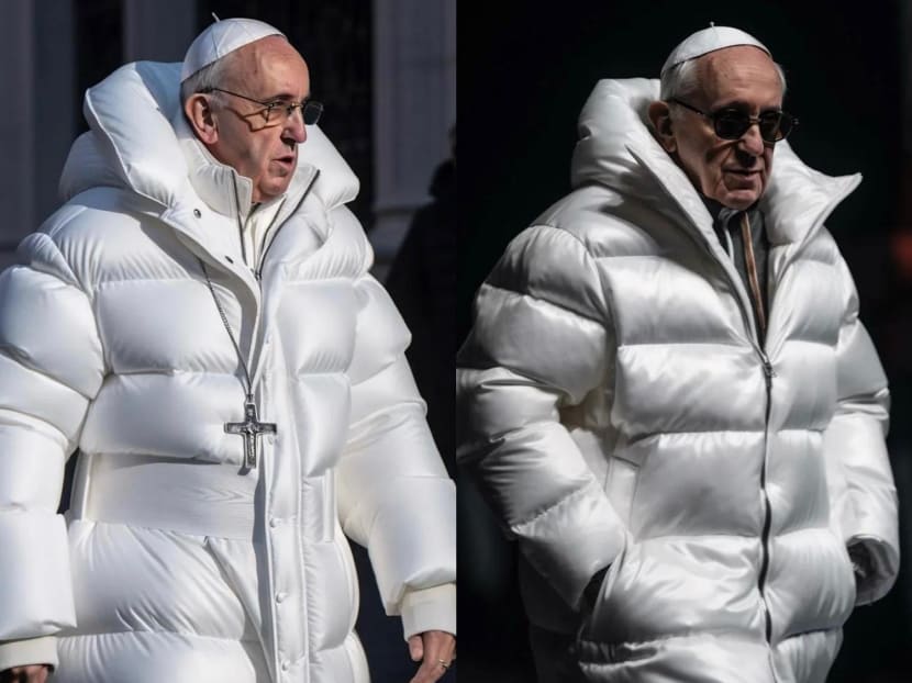 Those viral images of Pope Francis looking stylish in a white puffer jacket are fake Those viral images of Pope Francis looking stylish in a white puffer jacket are fake