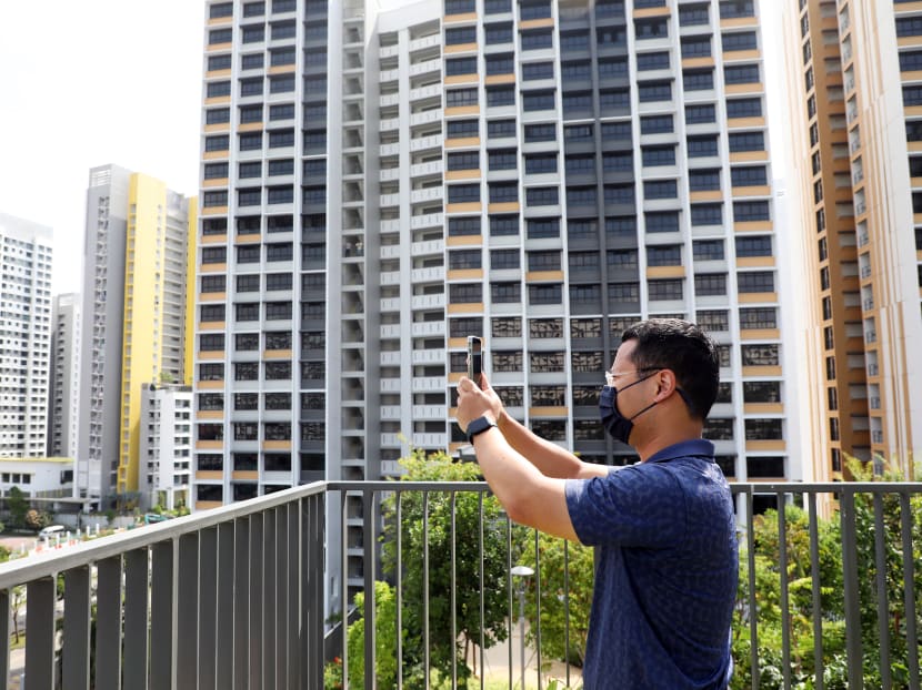 National Development Minister Desmond Lee (pictured) on a visit to Northshore Edge housing project in Punggol on May 25, 2022. 