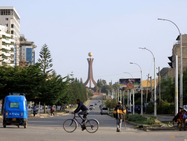 FILE PHOTO: A general view shows motorists and a biker near the Tigray Martyrs monument in Mekele, Tigray Region, Ethiopia, June 22, 2023. REUTERS/Tiksa Negeri/File Photo