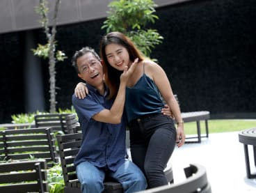 Gen Y Speaks writer Rae Fung and her father, Mr Raymond Fung. 