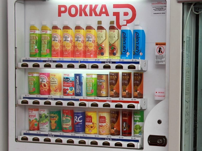 A vending machine selling Pokka drinks.