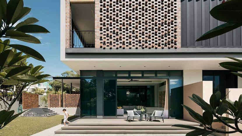 A brick house in Singapore shared by three generations of a family