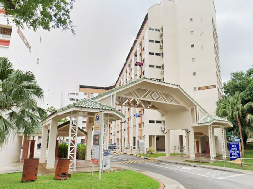 The police were alerted to a stabbing incident at Block 206 Tampines Street 21 at about 6.30am on Feb 10, 2021.