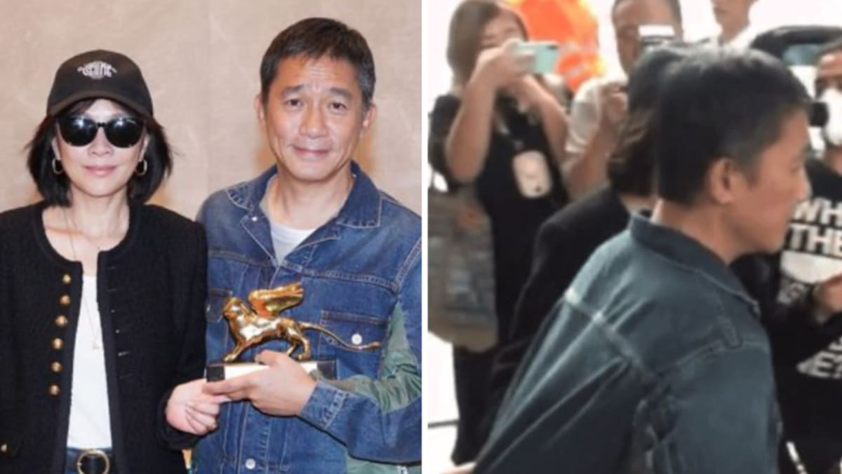 "It's like looking after a child": Carina Lau makes Tony Leung face media by pulling his jacket