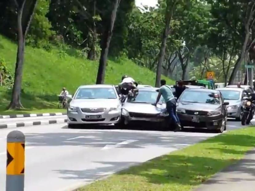 Screenshot of a YouTube video showing a drug bust at Bukit Batok West Avenue 3.