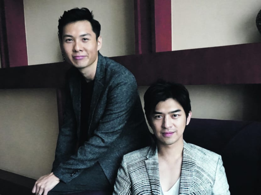 Singaporean director Anthony Chen with his new friend, Taiwanese actor Chen Bolin. Photo: Hon Jing Yi