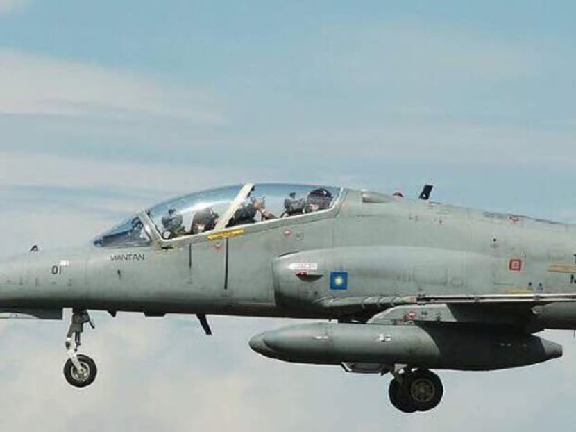 A search and rescue mission has been scrambled to locate a Royal Malaysian Air Force (RMAF) Hawk 108 fighter jet, which disappeared over Pahang skies on Thursday (June 15). Photo: RMAF via New Straits Times