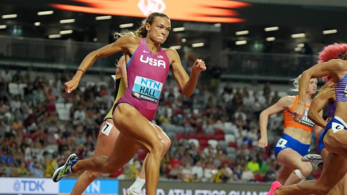 American Anna Hall leads after Day 1 of heptathlon at world championships