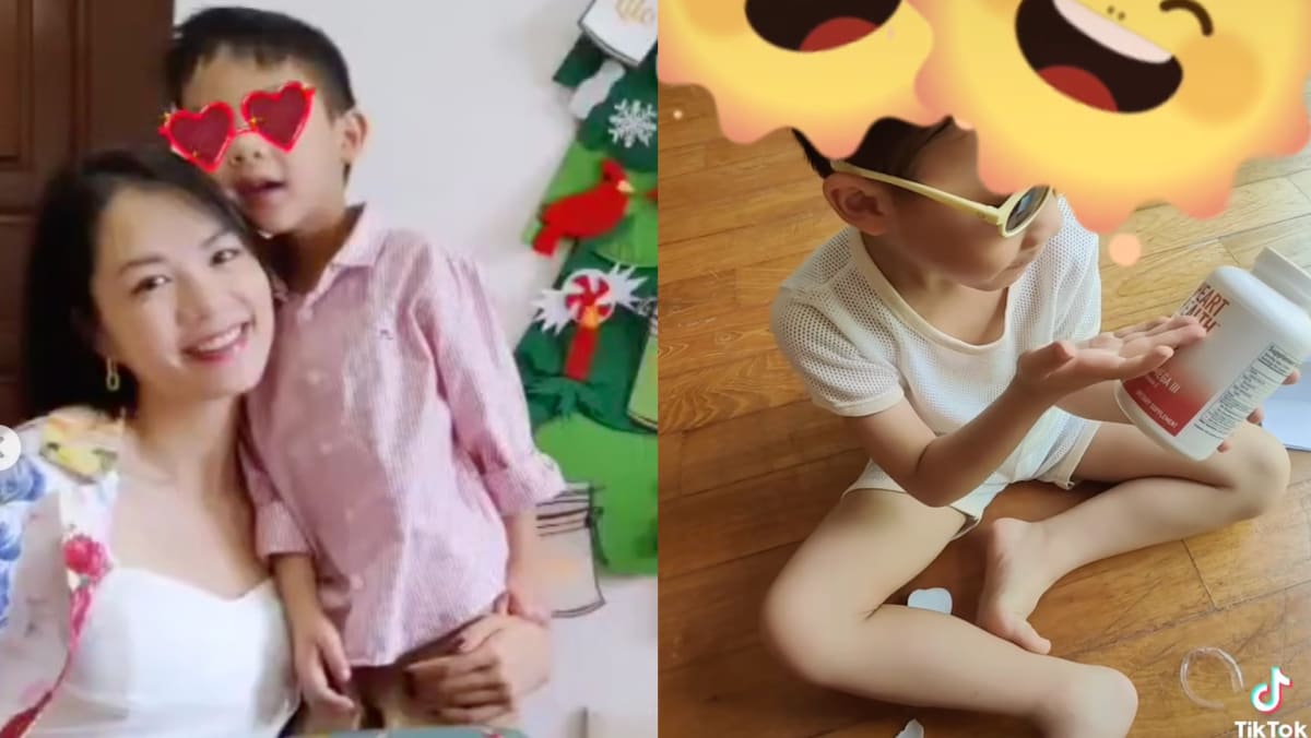 Son of ex Mediacorp actress Tracy Lee shows off his live stream selling skills in adorable video filmed by mum