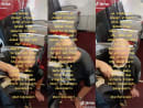 Images from a video posted on TikTok showing an AirAsia passenger, who is paraplegic, struggling to get to his wheelchair.