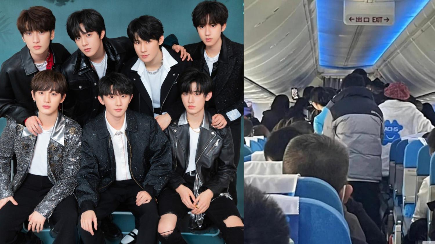 Fans Of Chinese Boyband TNT Likened To Zombies After Rushing Into Plane Cabin Where The Boys Were Seated... While The Plane Was Still Moving