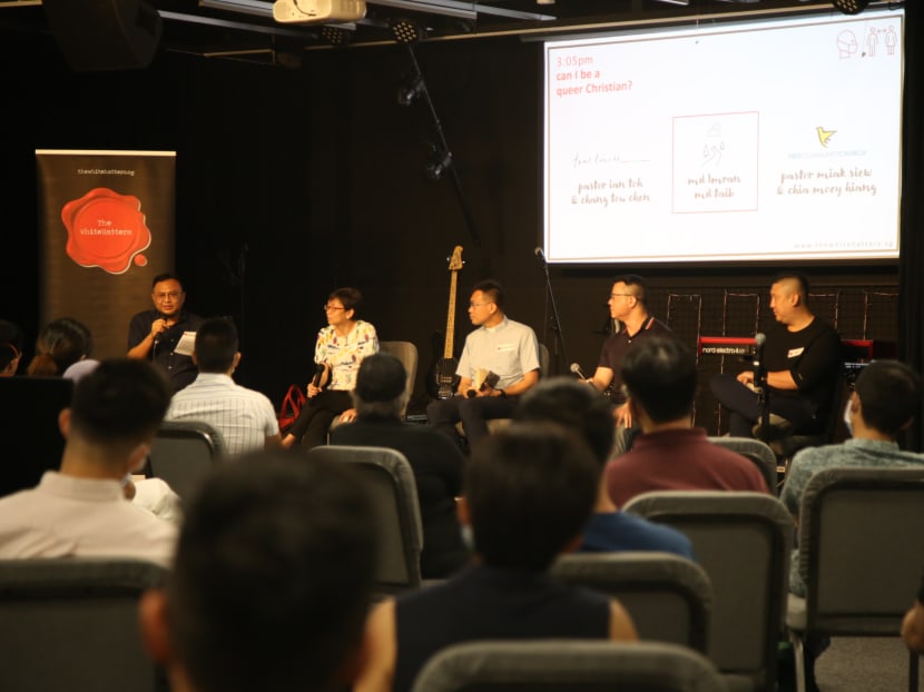 (From left) Mr Mohamed Imran Mohamed Taib, Ms Chia Moey Hiang, Pastor Miak Siew, Assistant Pastor Chang Tou Chen and Pastor Ian Toh at the dialogue on Jan 15, 2022.