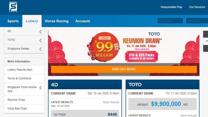 Singapore Pools' online Toto Quick Pick, System Roll hit by software errors; MHA investigating Singapore Pools' online Toto Quick Pick, System Roll hit by software errors; MHA investigating