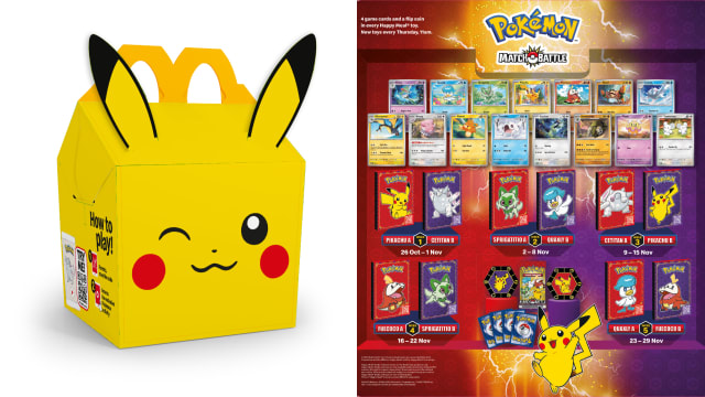 麦当劳推出Pokémon Match Battle开心餐　10款游戏来收藏！