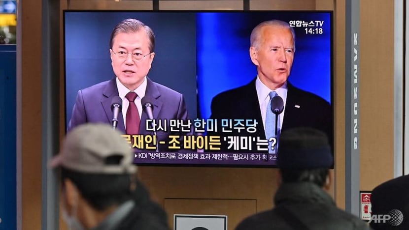 South Korea's Moon, Biden reaffirm commitment to alliance and peaceful peninsula