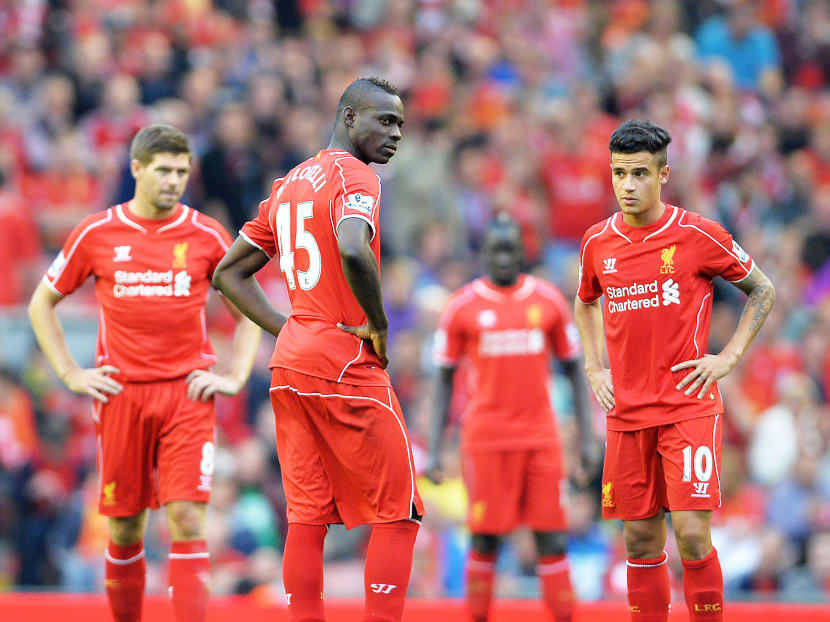 Liverpool need to provide better support for Balotelli (centre) to create more chances in front of goal. Photo: epa