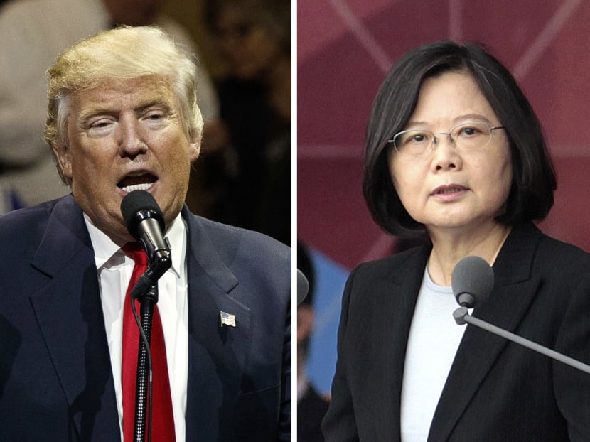 This combination of two photos shows US President-elect Donald Trump and Taiwan's President Tsai Ing-wen. AP file photo
