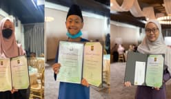 Tiga pelajar cemerlang terima Anugerah Madrasah LBKM