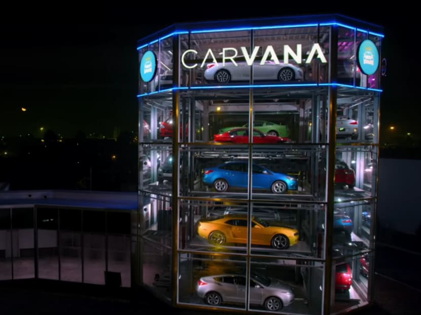 A fully-automated, coin-operated car vending machine, from Carvana. Screenshot: Carvana's promotional video