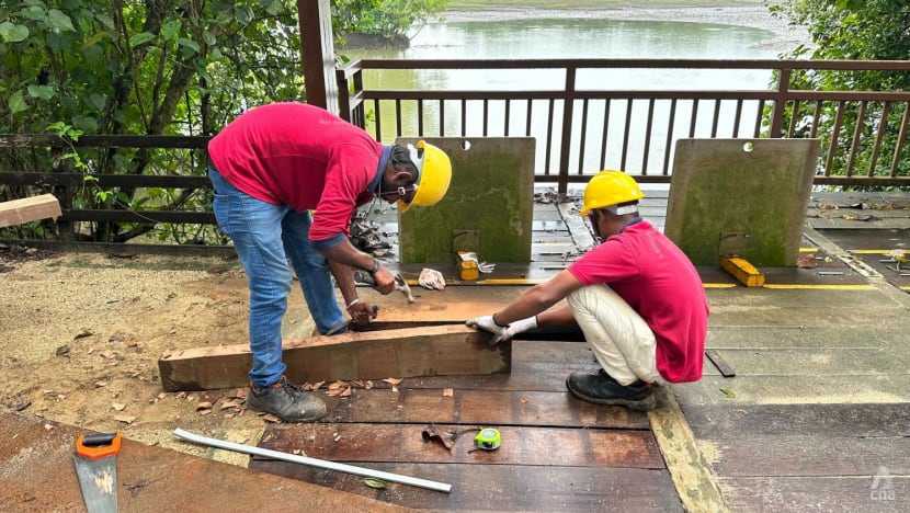 Repair work complete after man and daughter fell into hole in bridge at Sungei Buloh Wetland Reserve Repair work complete after man and daughter fell into hole in bridge at Sungei Buloh Wetland Reserve