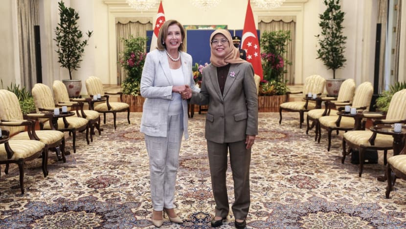 Visiting US Speaker Nancy Pelosi meets Singapore leaders