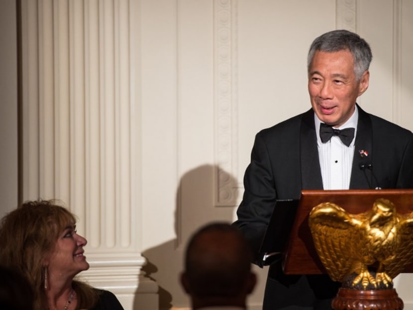 Prime Minister Lee Hsien Loong addresses a state dinner at the White House in Washington, DC, on Aug 2, 2016. Photo: AFP