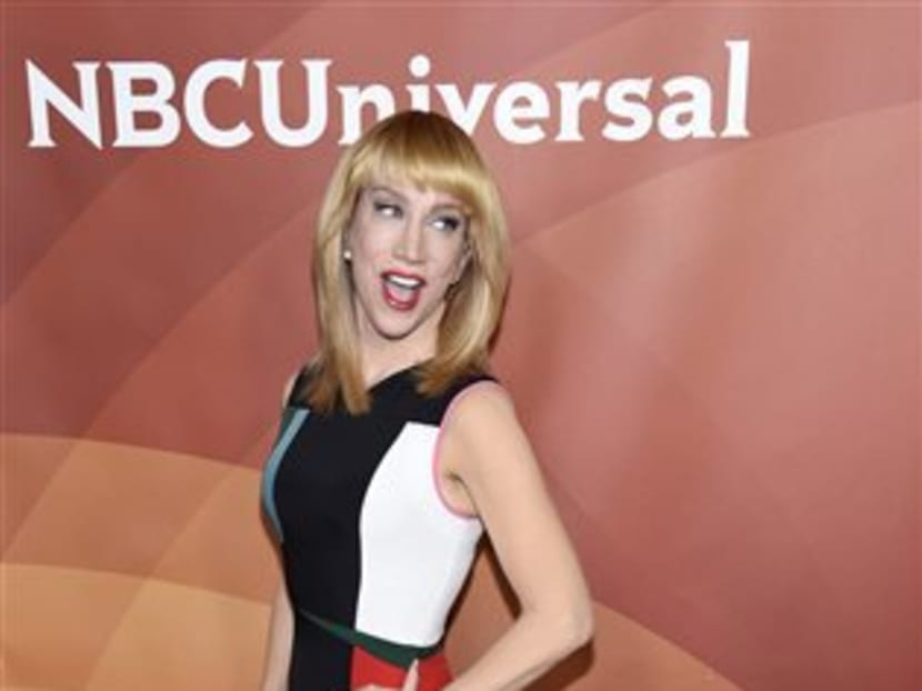 In this file photo, Kathy Griffin of the E! show Fashion Police poses at the NBCUniversal Cable 2015 Winter TCA Press Tour at The Langham Huntington Hotel, in Pasadena, California. Photo: AP
