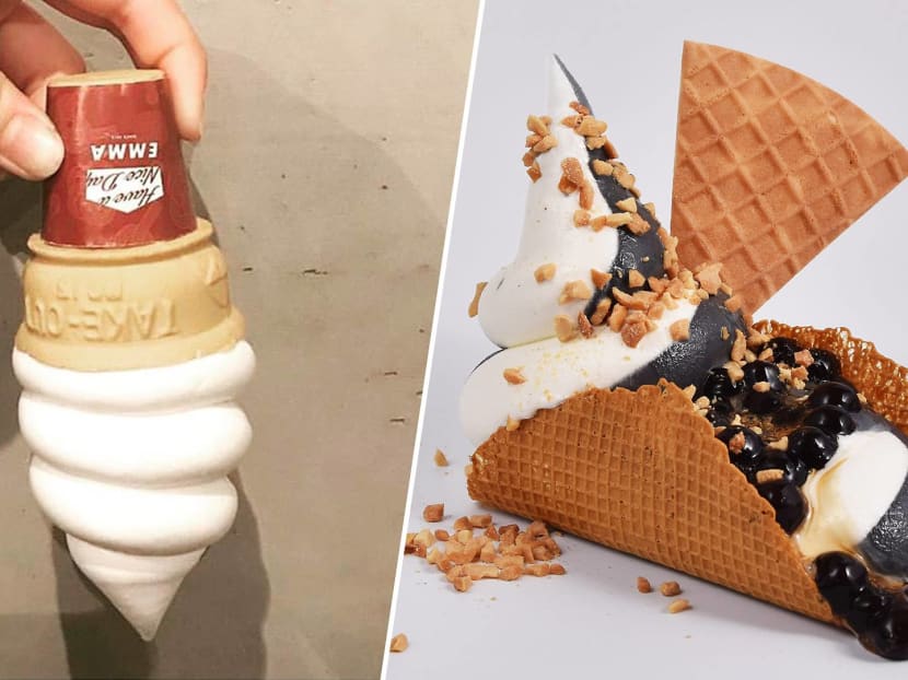 Go ahead and turn your ice cream cones upside down.