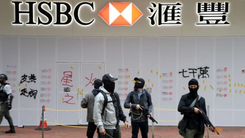 HSBC kicks off year with Hong Kong branches closed, vandalised