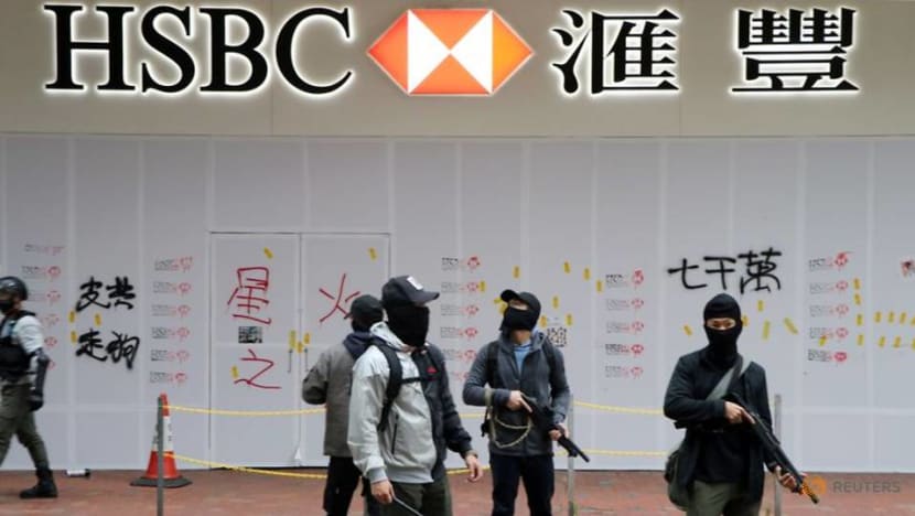HSBC kicks off year with Hong Kong branches closed, vandalised HSBC kicks off year with Hong Kong branches closed, vandalised