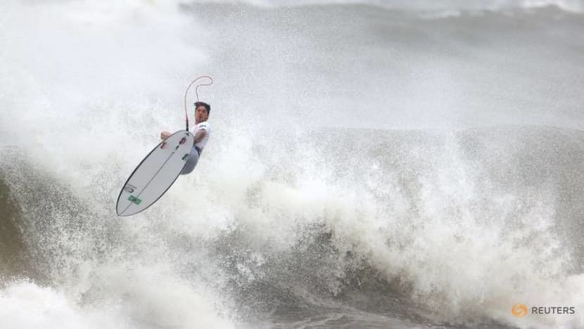 Olympics-Surfing-Ferreira, Moore secure historic gold medals Olympics-Surfing-Ferreira, Moore secure historic gold medals