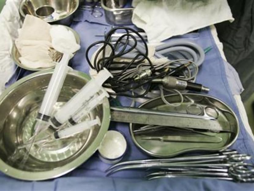 Medical equipment is prepared before a cosmetic surgery operation in a file photo. Reuters file photo
