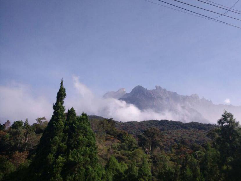 Mount Kinabalu is photographed hours after a magnitude 5.9 earthquake shook the area in Kundasang, Sabah on Friday, June 5, 2015. Photo: AP