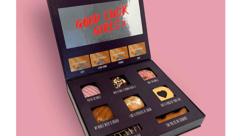 Little Mix receive special treat box from Greggs