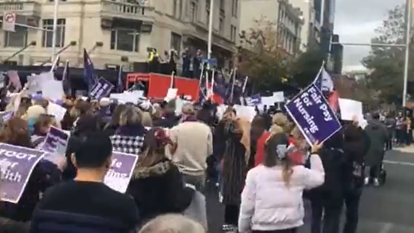 Thousands of nurses go on strike in New Zealand Thousands of nurses go on strike in New Zealand