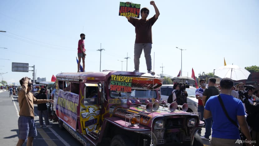 Philippine drivers stage strike over plan to phase out jeepneys, ageing public transport vehicles