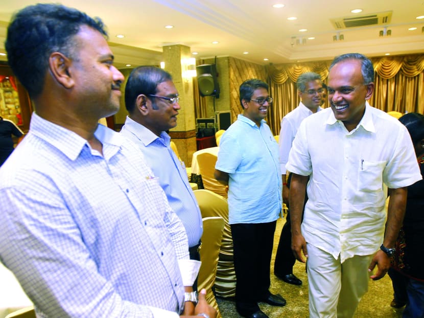Forty-five merchants met Law Minister K Shanmugam yesterday to air their grievances and to seek help. Photo: Ernest Chua