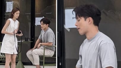 TVB's Matthew Ho Has Girlfriend Kneel To Take Photos Of Him; Looks Annoyed When She Can't Get Perfect Shot