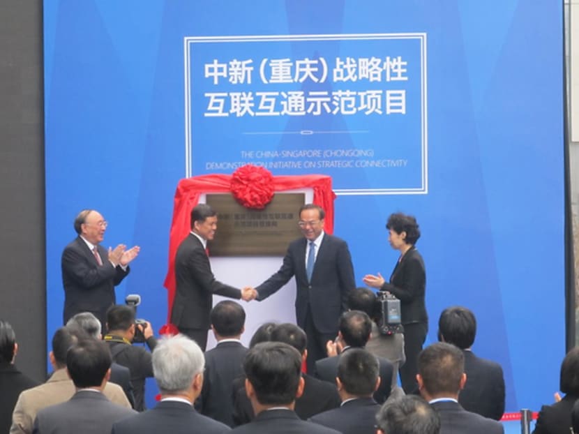 Singapore and China deepened their cooperation on Jan 8, 2016 with the opening of an Administrative Bureau Office in Chongqing and a project signing to flag off their third government-to-government project. Photo: CNA